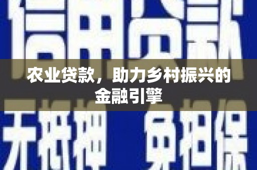 永善农业贷款，助力乡村振兴的金融引擎