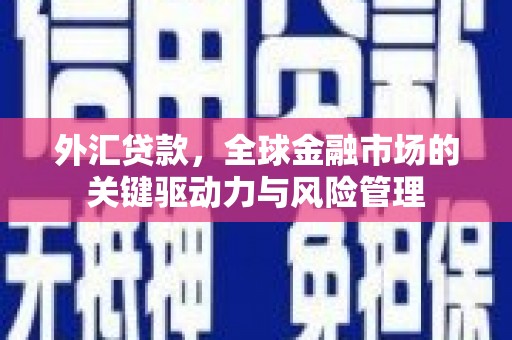 永善外汇贷款，全球金融市场的关键驱动力与风险管理