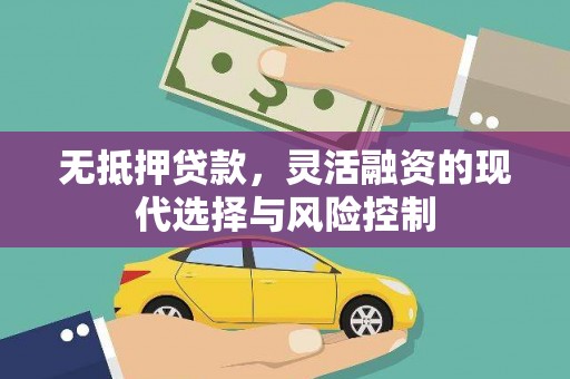 永善无抵押贷款，灵活融资的现代选择与风险控制