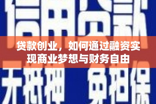 永善贷款创业，如何通过融资实现商业梦想与财务自由