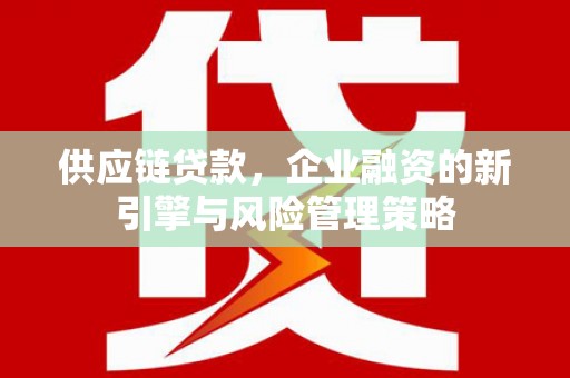 永善供应链贷款，企业融资的新引擎与风险管理策略