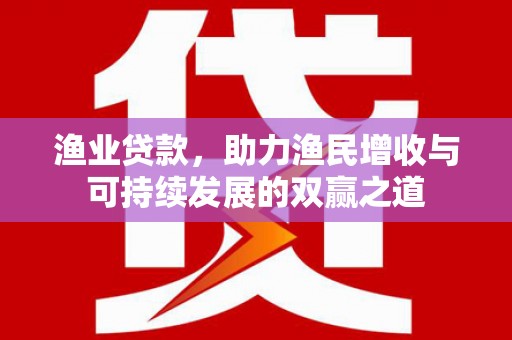 永善渔业贷款，助力渔民增收与可持续发展的双赢之道