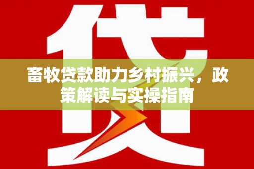 永善畜牧贷款助力乡村振兴，政策解读与实操指南